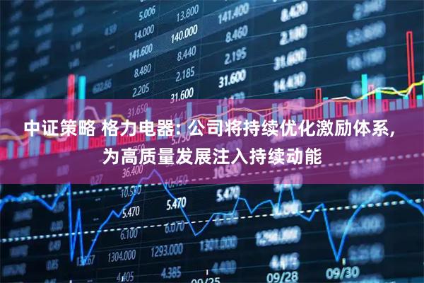 中证策略 格力电器: 公司将持续优化激励体系, 为高质量发展注入持续动能